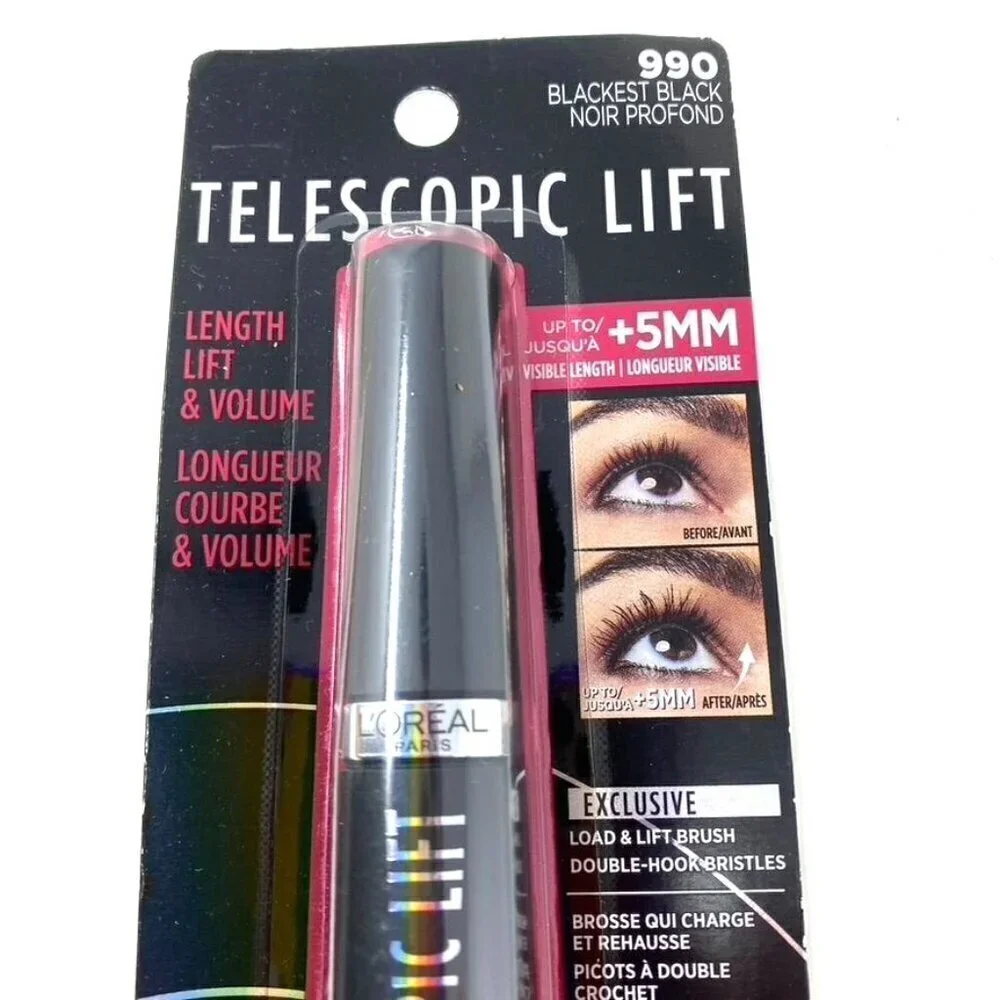L'oreal Paris Telescopic Lift Mascara 990 Blackest Black 0.33 Fl Oz